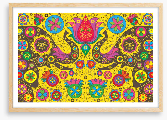 Elephants and lotus