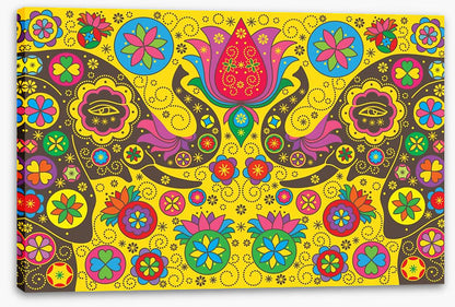 Elephants and lotus