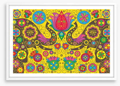 Elephants and lotus