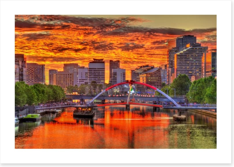 Sunset over the Yarra