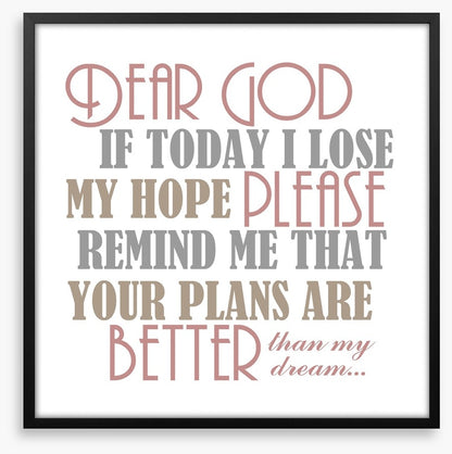 God plans better