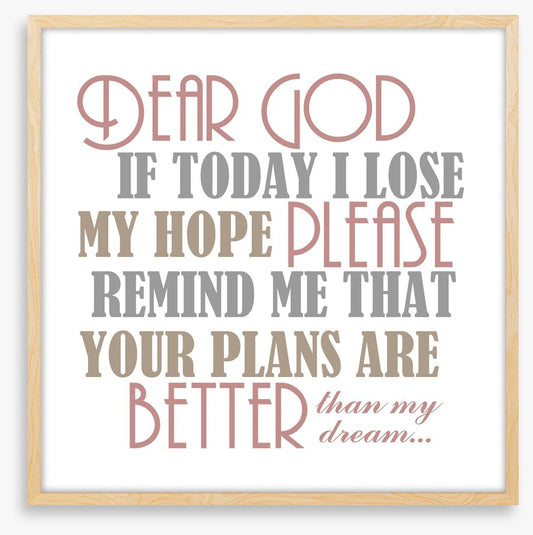 God plans better