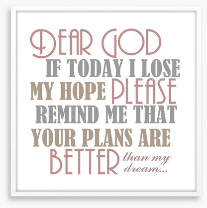 God plans better