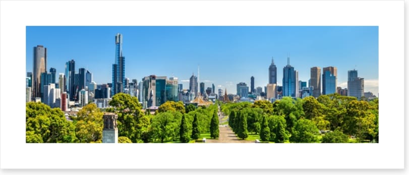 Melbourne parkland panorama