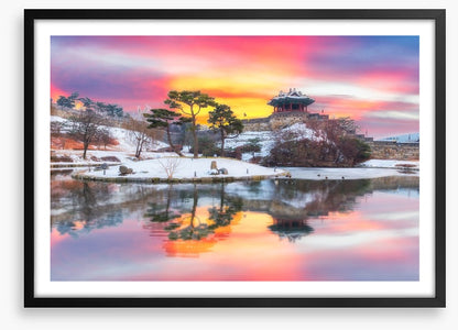 Suwon Hwaseong fortress sunset