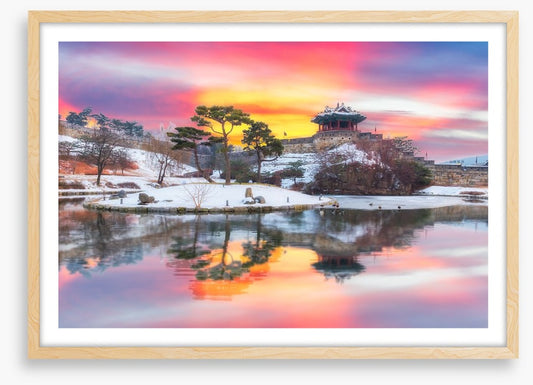 Suwon Hwaseong fortress sunset