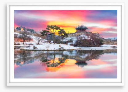 Suwon Hwaseong fortress sunset