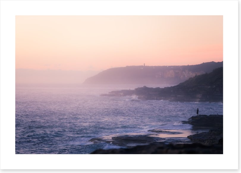Lone rock fisherman