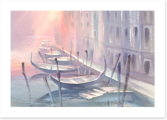 Gondolas in the mist