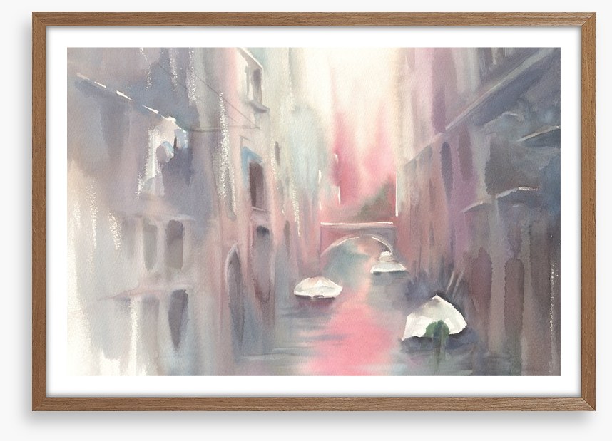Canal in the morning mist