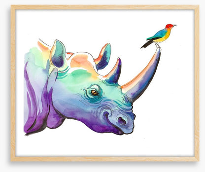 Rhino and bird