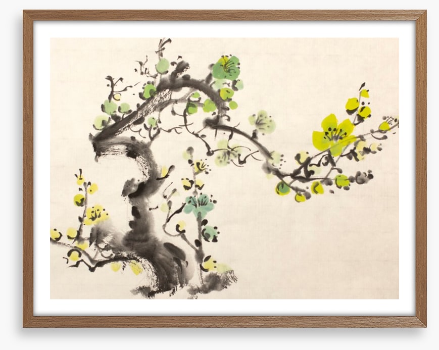 Green plum blossom