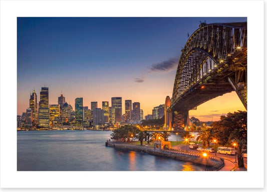 Sydney skyline sunset