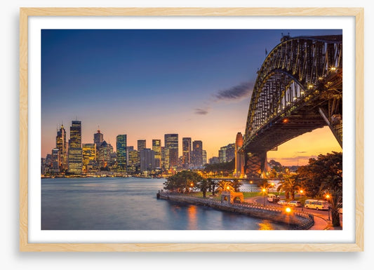 Sydney skyline sunset
