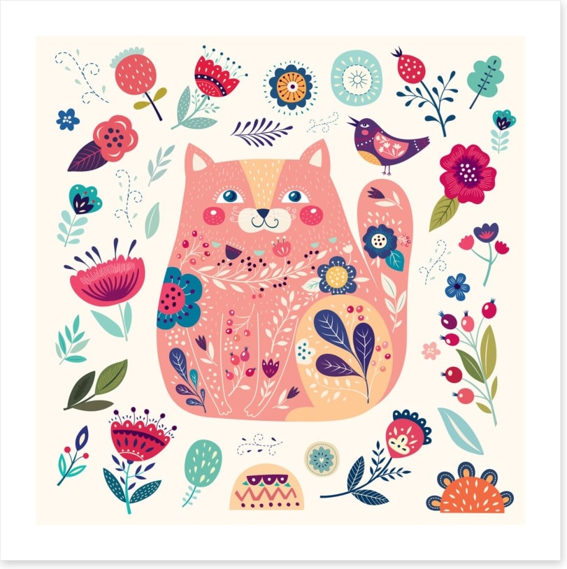 Pink cat spring
