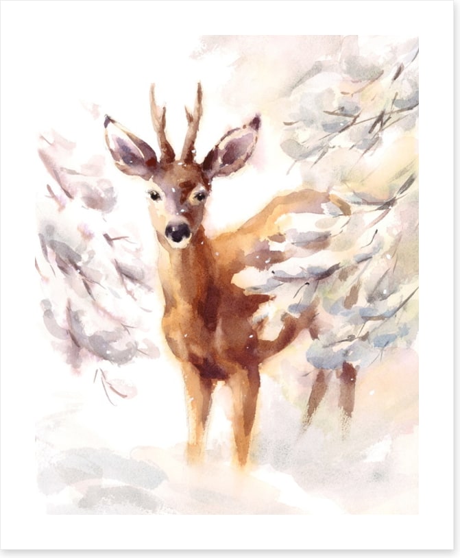 Snow flurry fawn