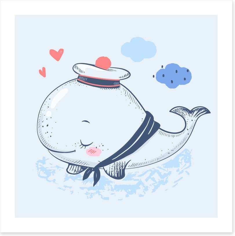 Blushing whale
