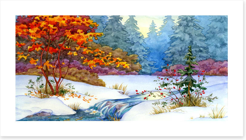 Maple stream snow