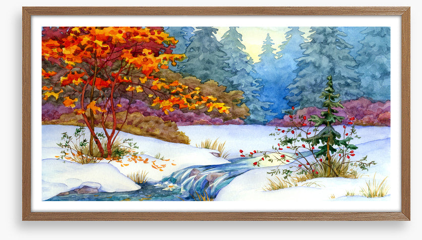 Maple stream snow