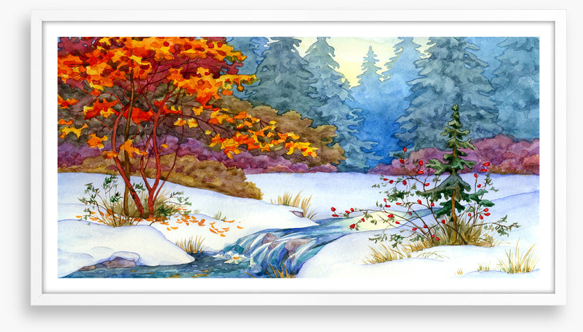 Maple stream snow