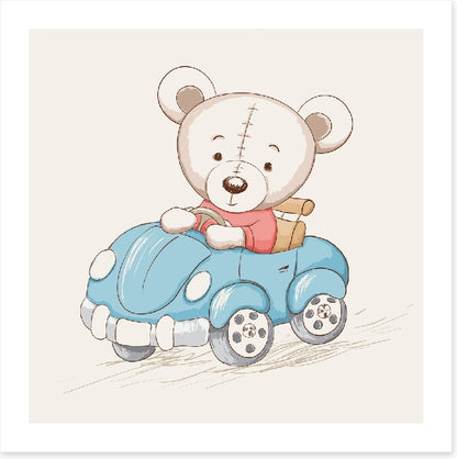 Blue car bear