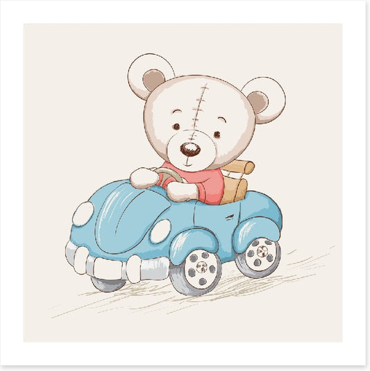 Blue car bear
