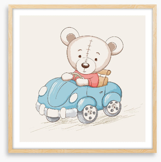 Blue car bear