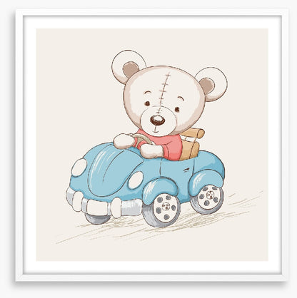 Blue car bear