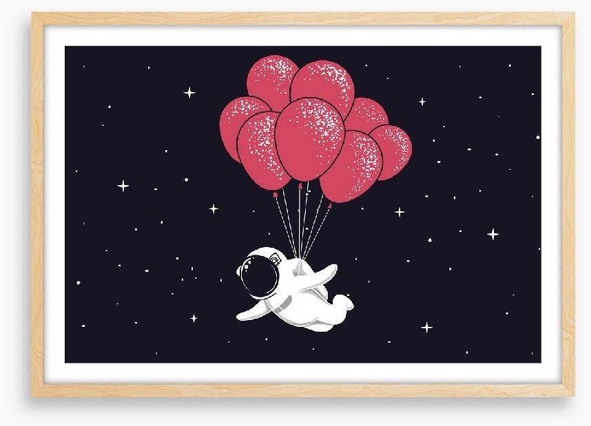 Floating in space