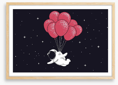 Floating in space