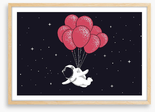 Floating in space