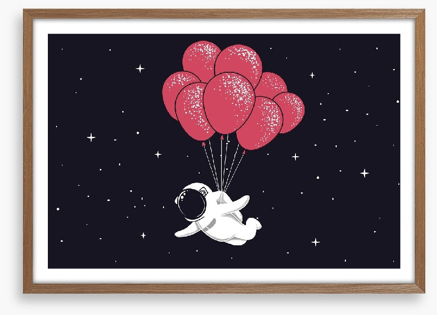 Floating in space