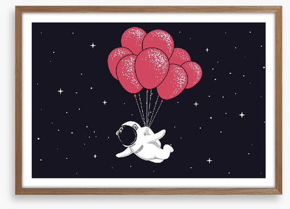 Floating in space