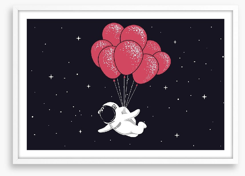 Floating in space