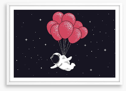 Floating in space