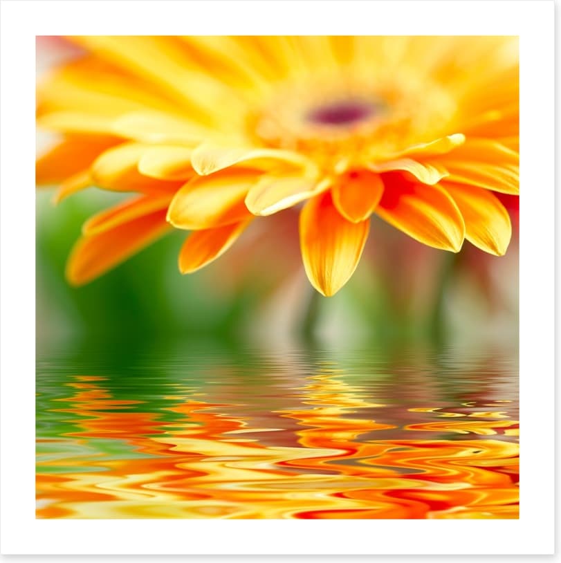 Orange gerbera drops