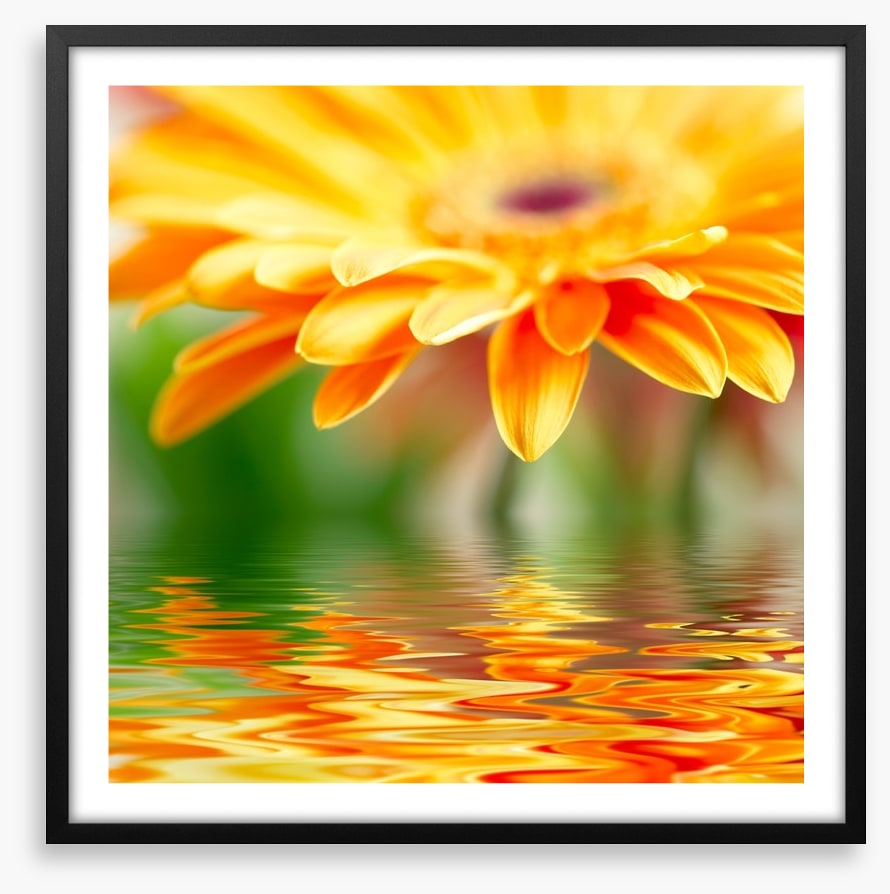 Orange gerbera drops