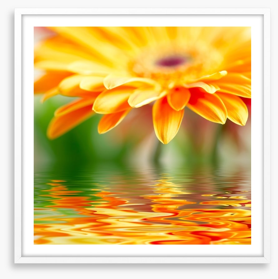 Orange gerbera drops
