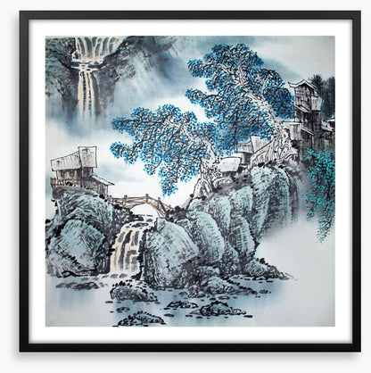 Blue blossom falls