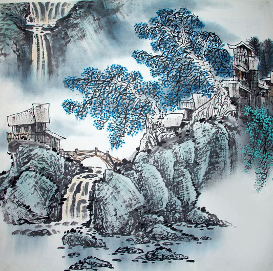 Blue blossom falls