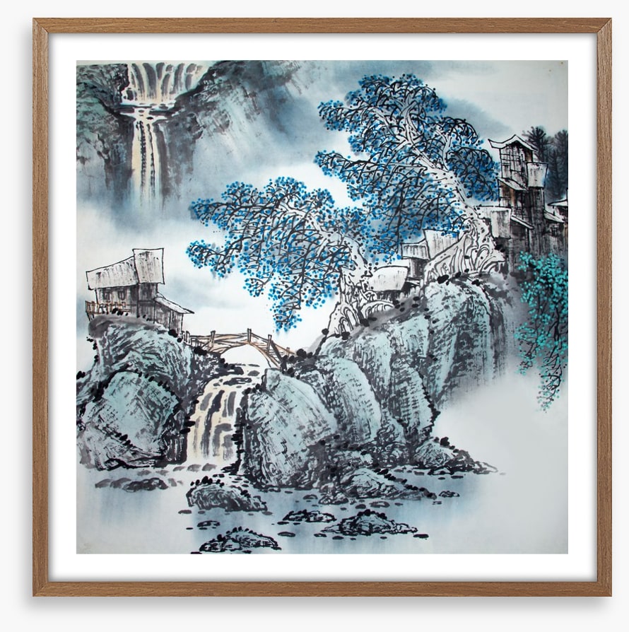 Blue blossom falls