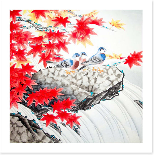 Red maple birds