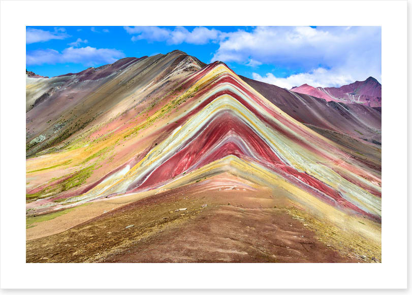 Rainbow mountain ridge