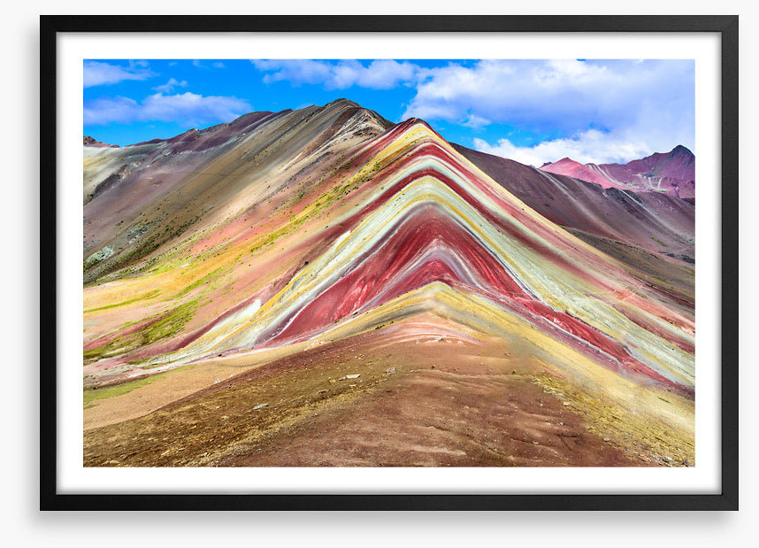 Rainbow mountain ridge