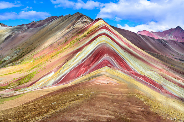 Rainbow mountain ridge