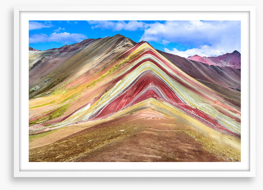 Rainbow mountain ridge
