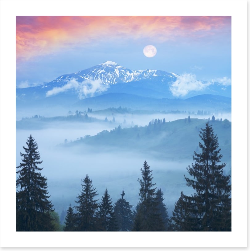 Full moon mountain