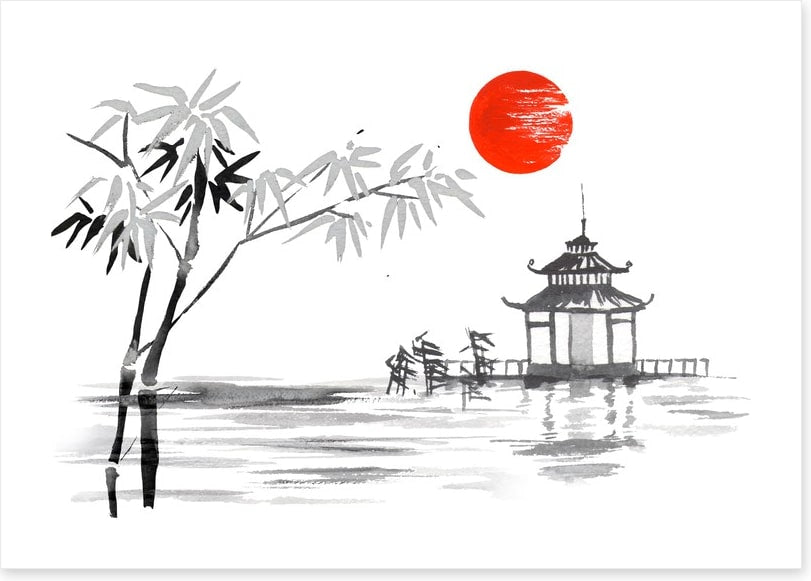 Blood moon bamboo