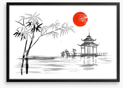 Blood moon bamboo
