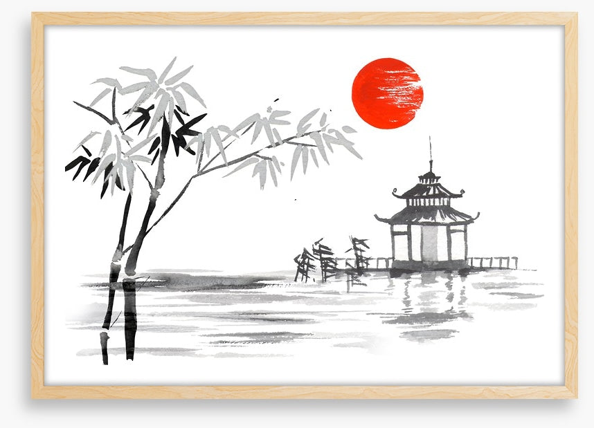 Blood moon bamboo